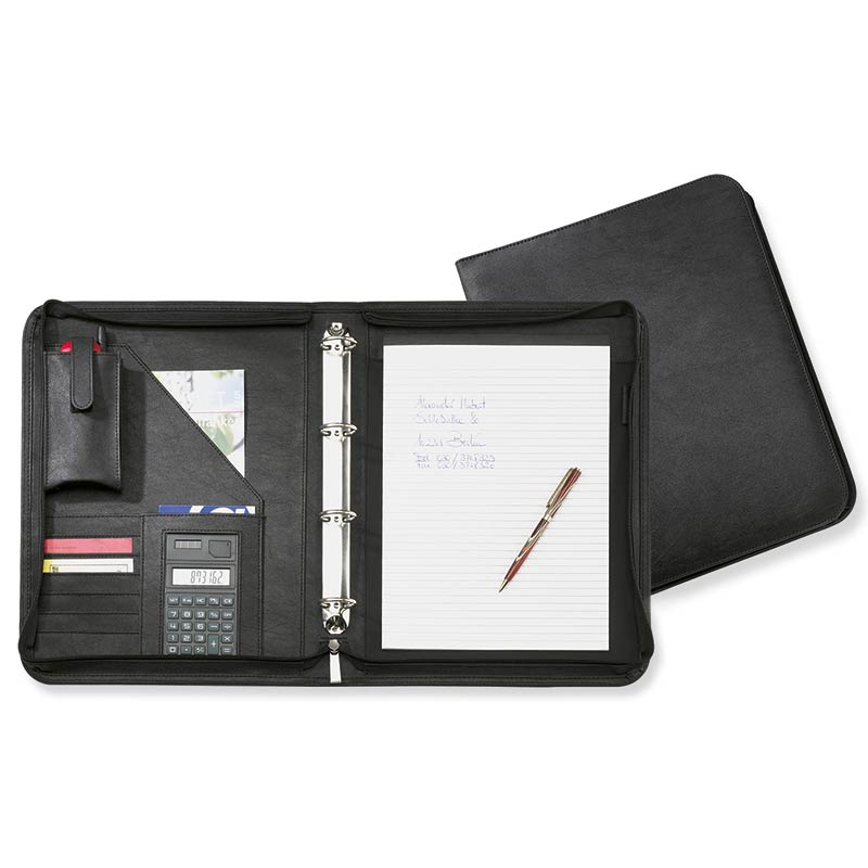 ecobra-eleganz-611086-ringbuchmappe-a4-kunstleder-schwarz image 1