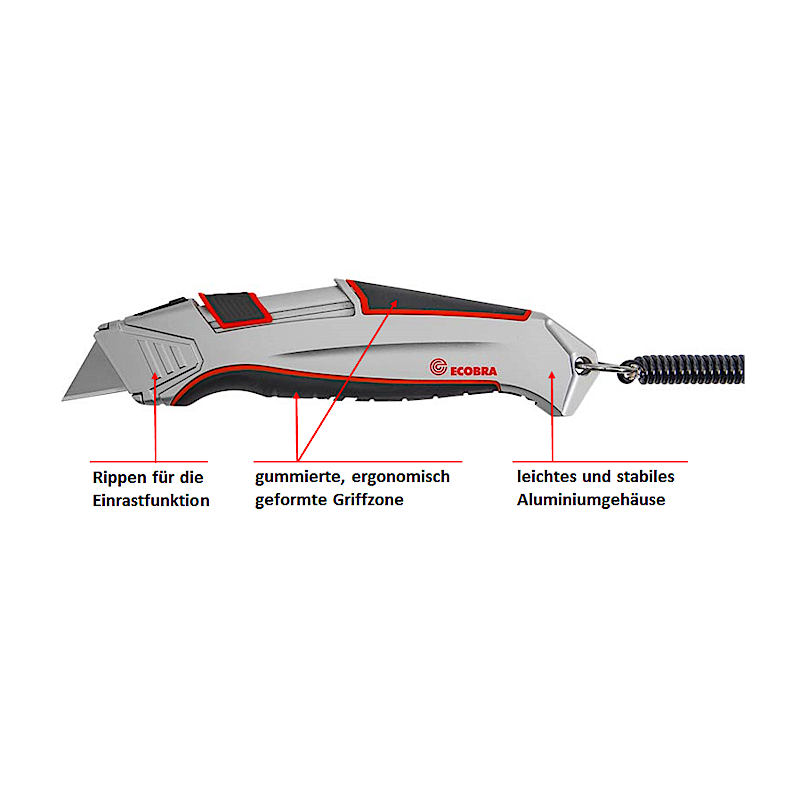 ecobra-02-schneiden-sicherheits-cutter-aluminium-mit-halter-trapezklinge image 3
