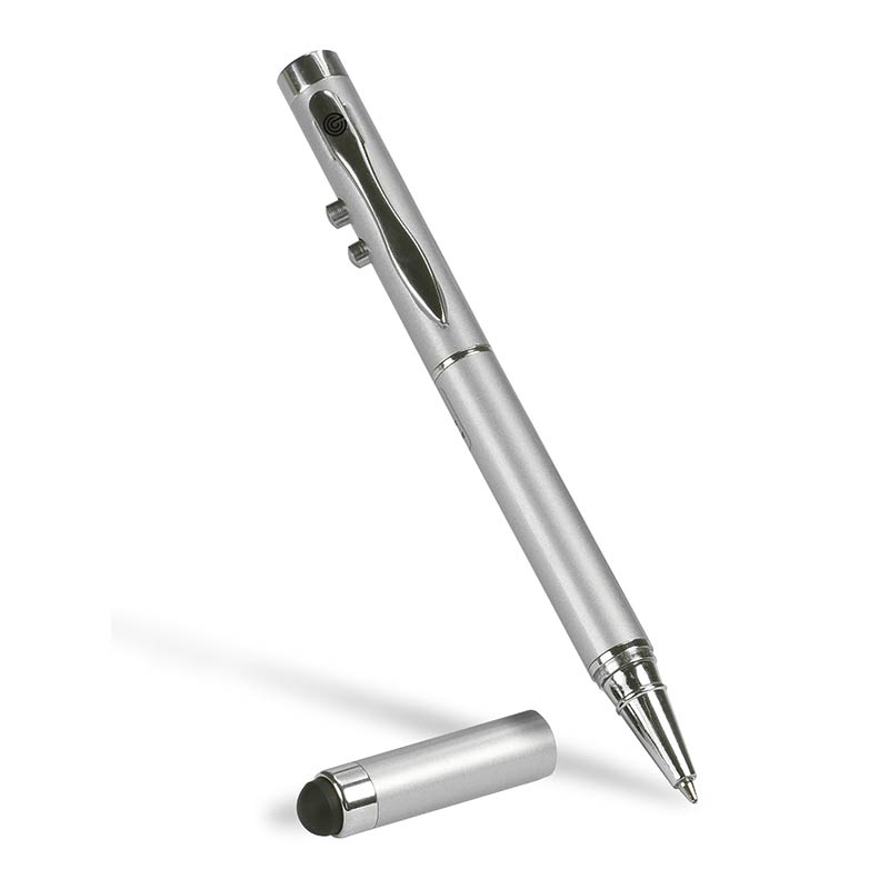 ecobra-4-in-1-laserpointer-mit-touch-pen-und-kugelschreiber-silber image 1