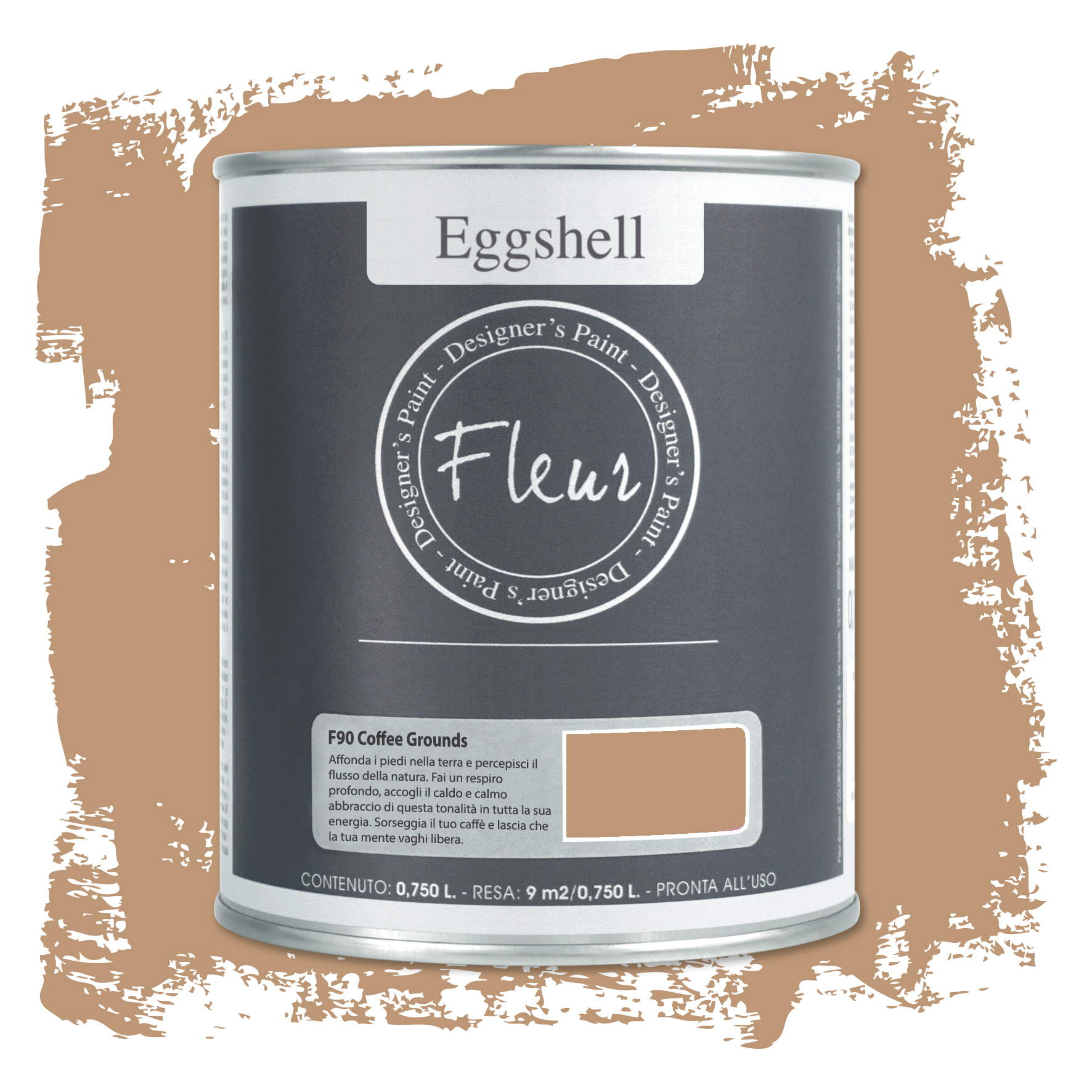 fleur-eggshell-coffee-grounds-m-bellack-braun-seidenmatt image 2