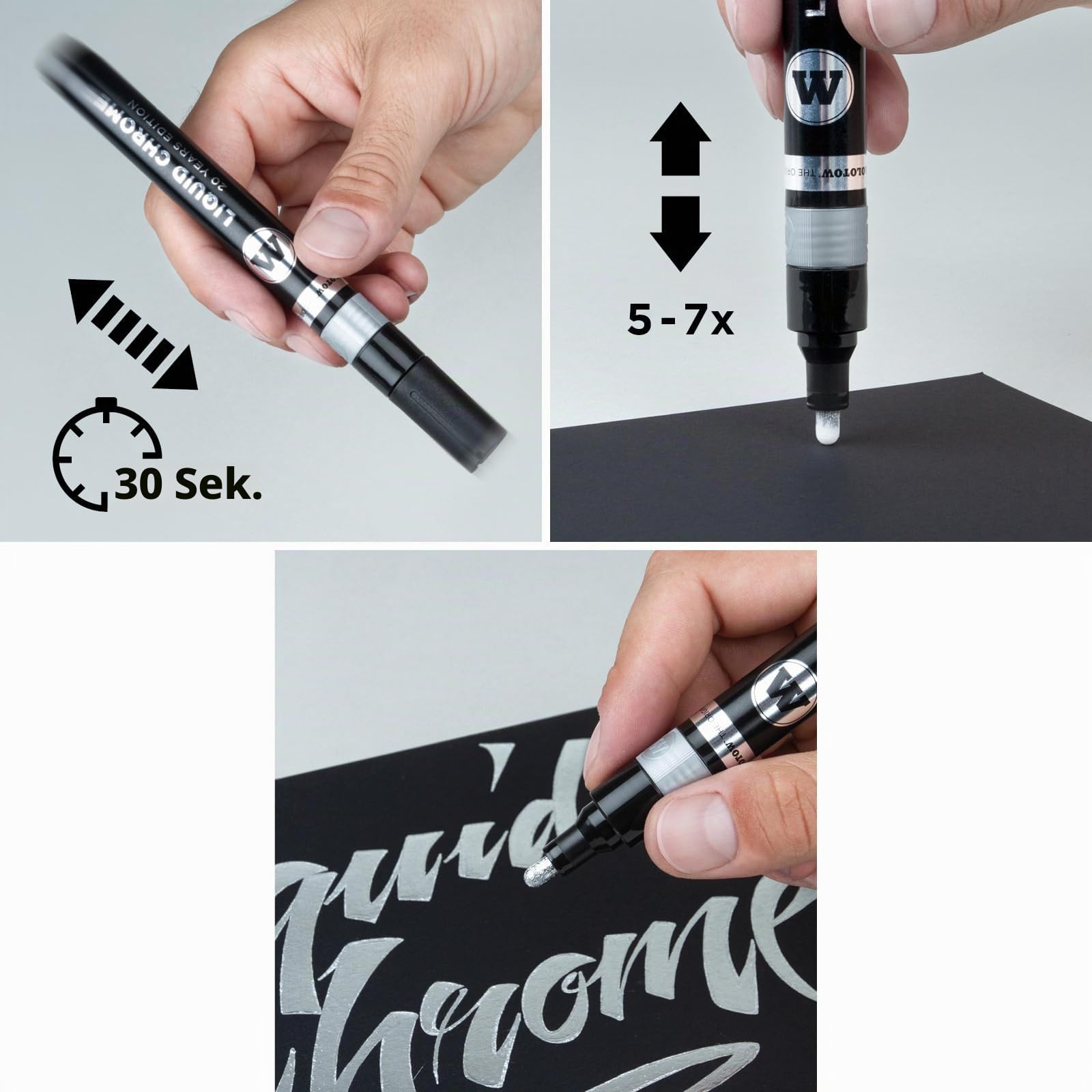 molotow-liquid-chrome-calligraphy-marker-3-0-mm-3er-set-chrom-spiegeleffekt image 4