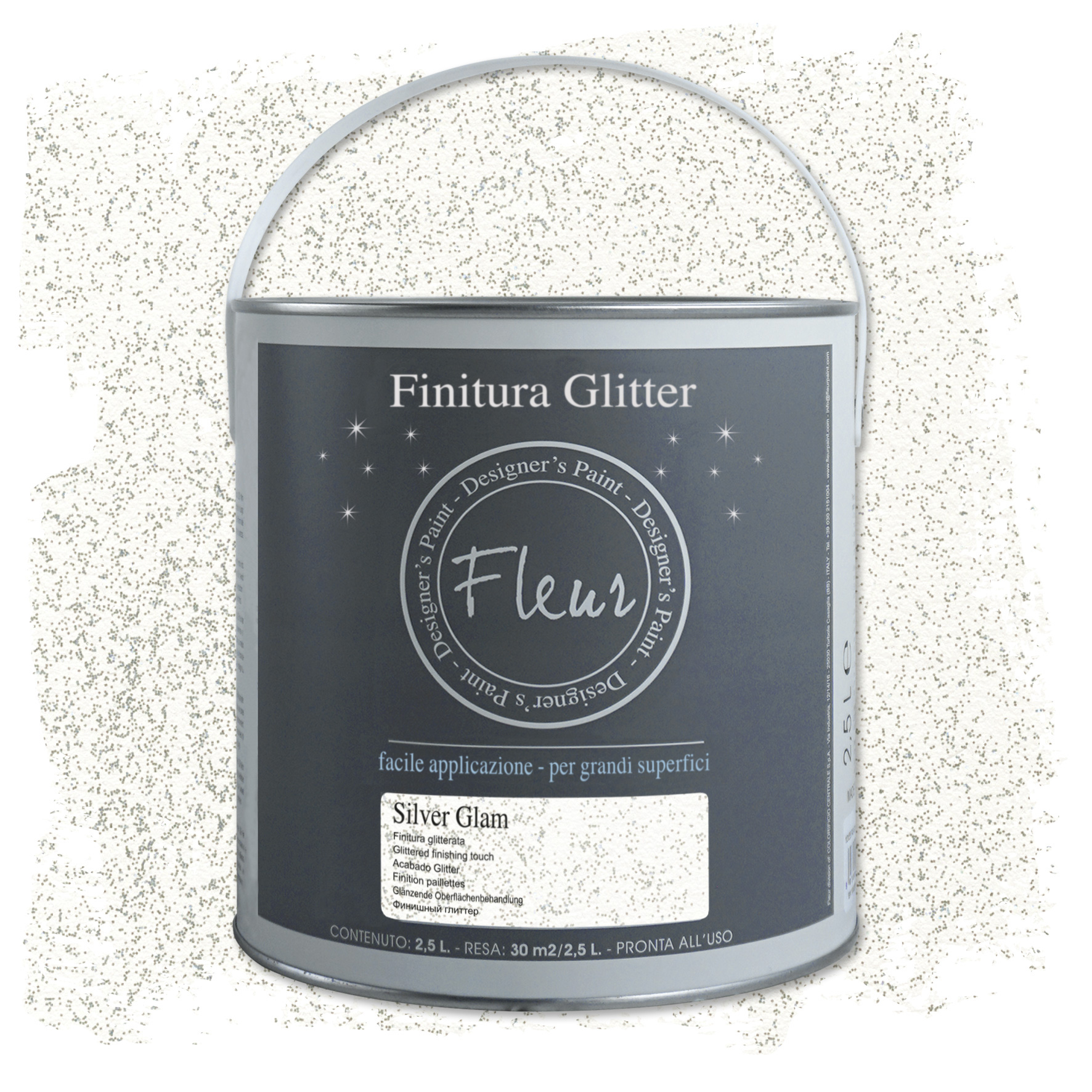 fleur-silver-glam-glitzerlack-transparent-silber image 4