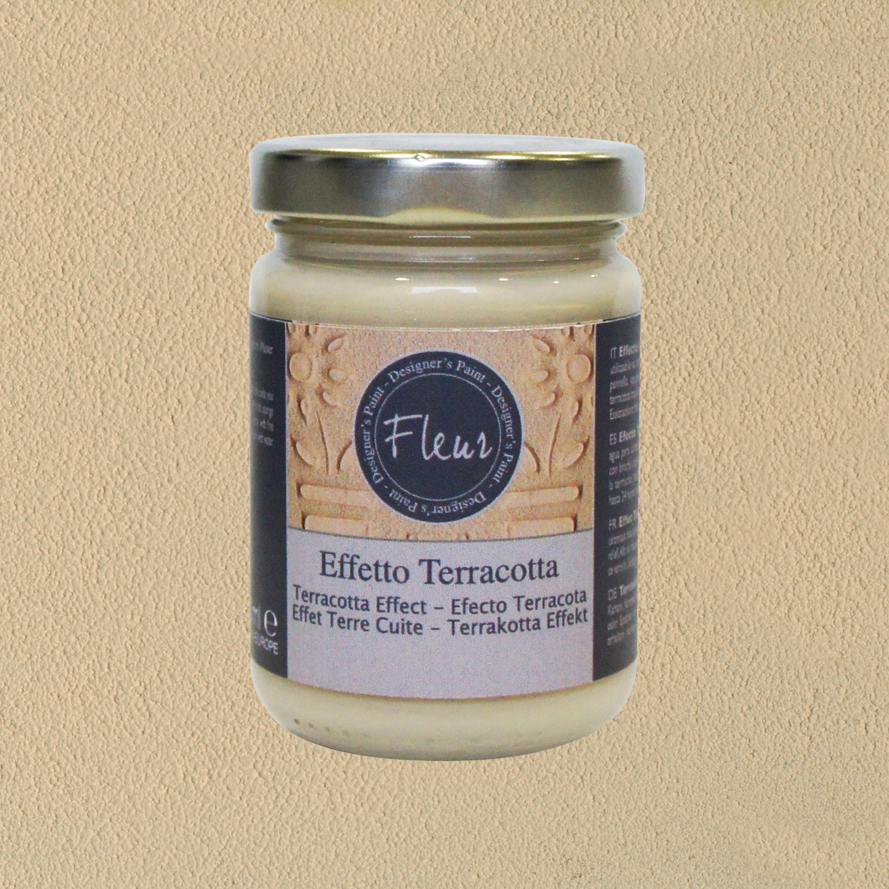 fleur-structure-paste-terracotta-warm-white-relief image 1