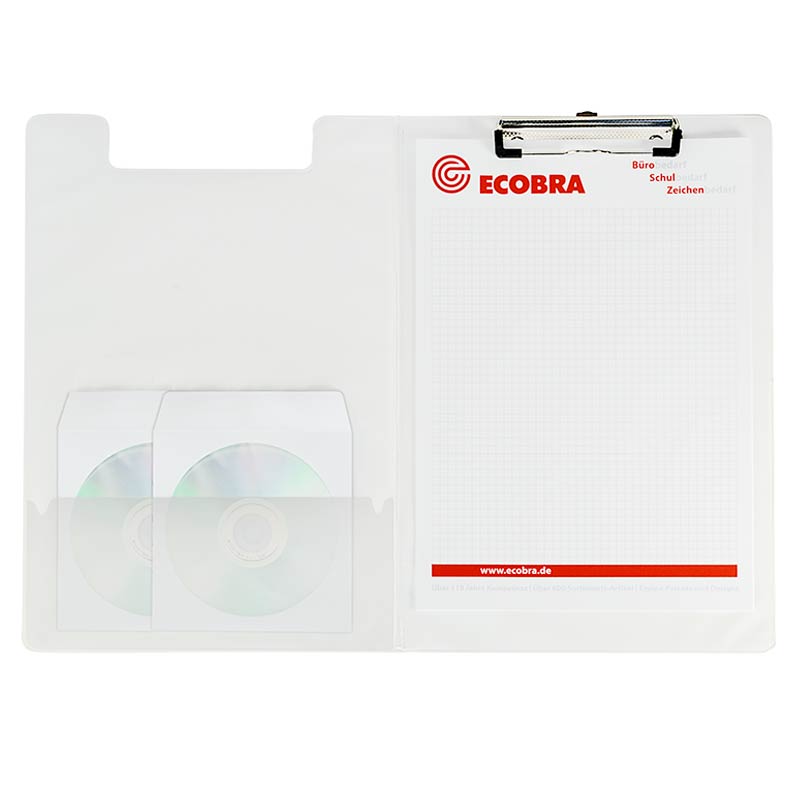 ecobra-schreibplatte-a4-pp-mit-deckel-klemmschiene-wei image 1