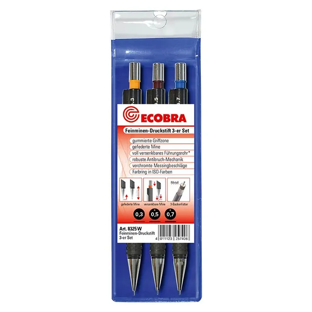 ecobra-feinminen-druckstift-8325w-3er-set-0-3-0-5-0-7-mm image 1