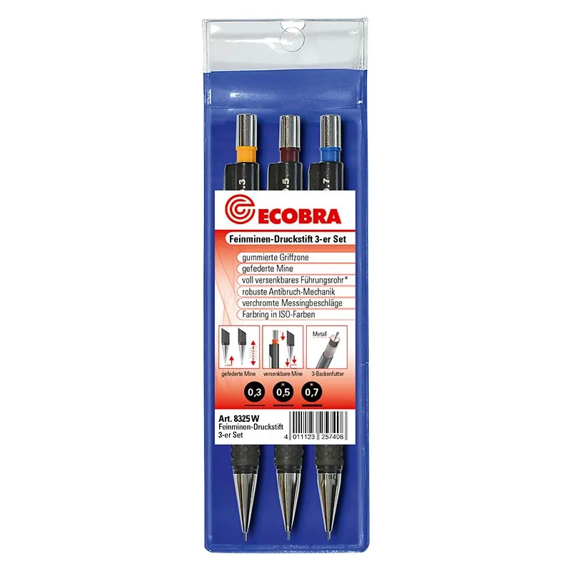 ecobra-feinminen-druckstift-8325w-3er-set-0-3-0-5-0-7-mm image 1