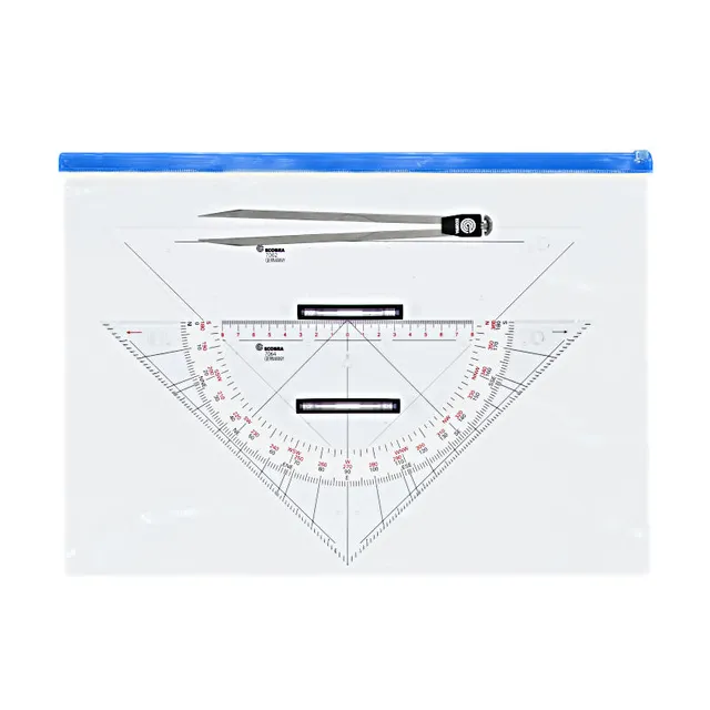 ecobra-skipper-705710-navigationsset-zirkel-dreiecke-b4-tasche image 1