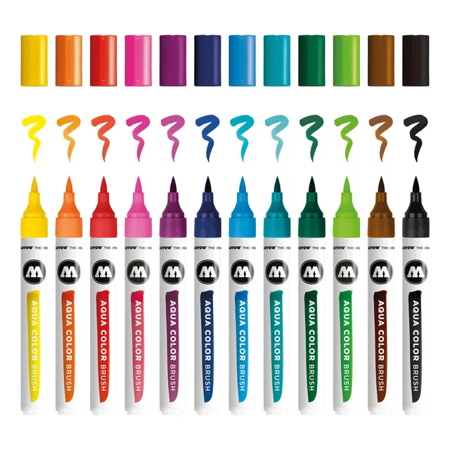 molotow-aqua-color-brush-basic-set-1-pinselstifte-12-st image 1