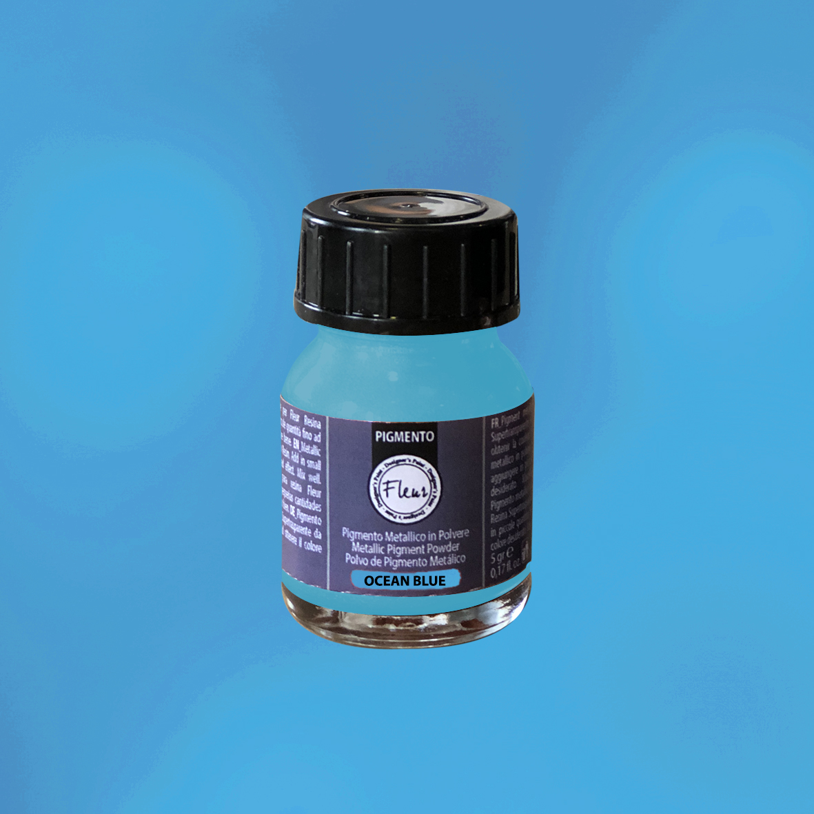 fleur-super-clear-resin-ocean-blue-pigment-5-g-metallic image 1