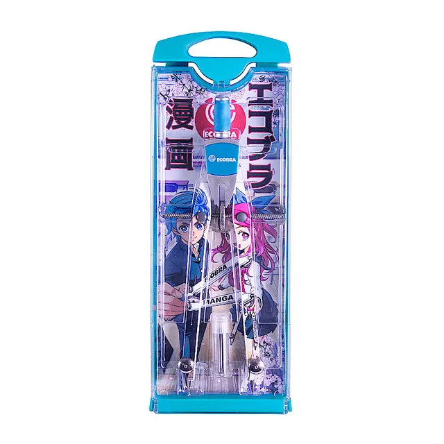 ecobra-manga-schnellverstell-zirkel-160-mm-3d-etui-manga-motiv image 1