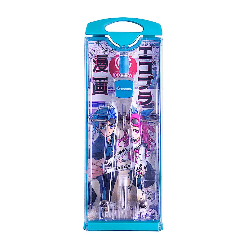 ecobra-manga-schnellverstell-zirkel-160-mm-3d-etui-manga-motiv image 1
