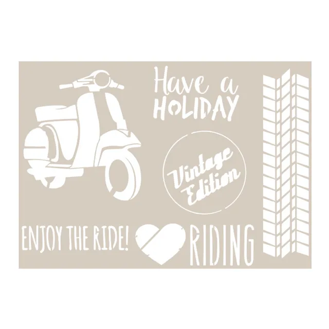 fleur-retro-style-riding-transferfolie-a4 image 1