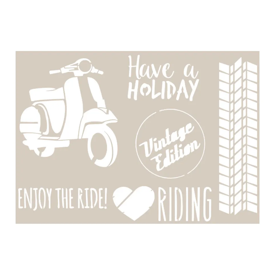 fleur-retro-style-riding-transferfolie-a4 image 1