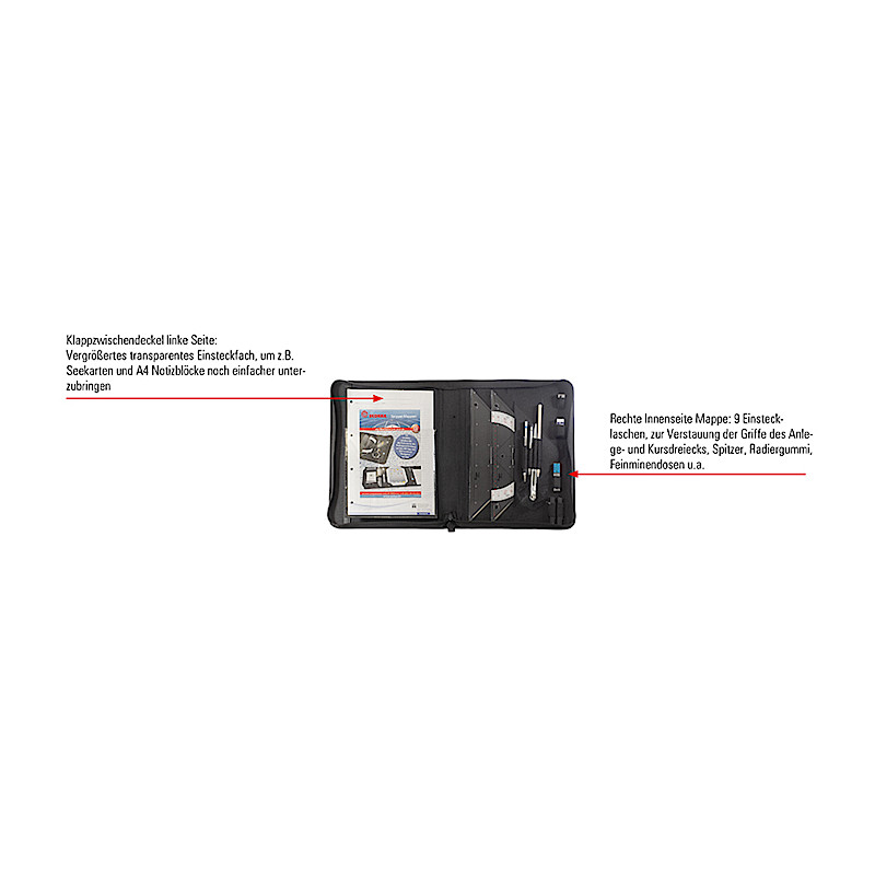 ecobra-skipper-navigationsmappe-a4-bergr-e-tablet-schwarz-blau image 2