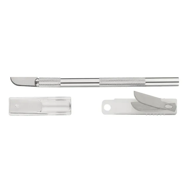 ecobra-schablonenmesser-leichtmetall-bastelskalpell-3-klingen image 1