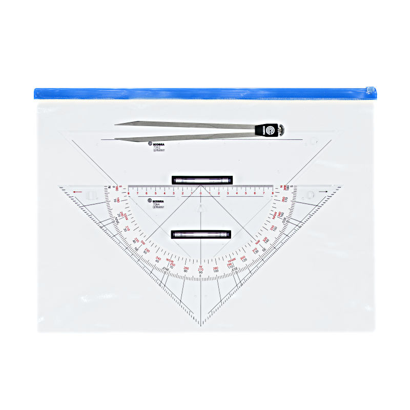 ecobra-skipper-705710-navigationsset-zirkel-dreiecke-b4-tasche image 1