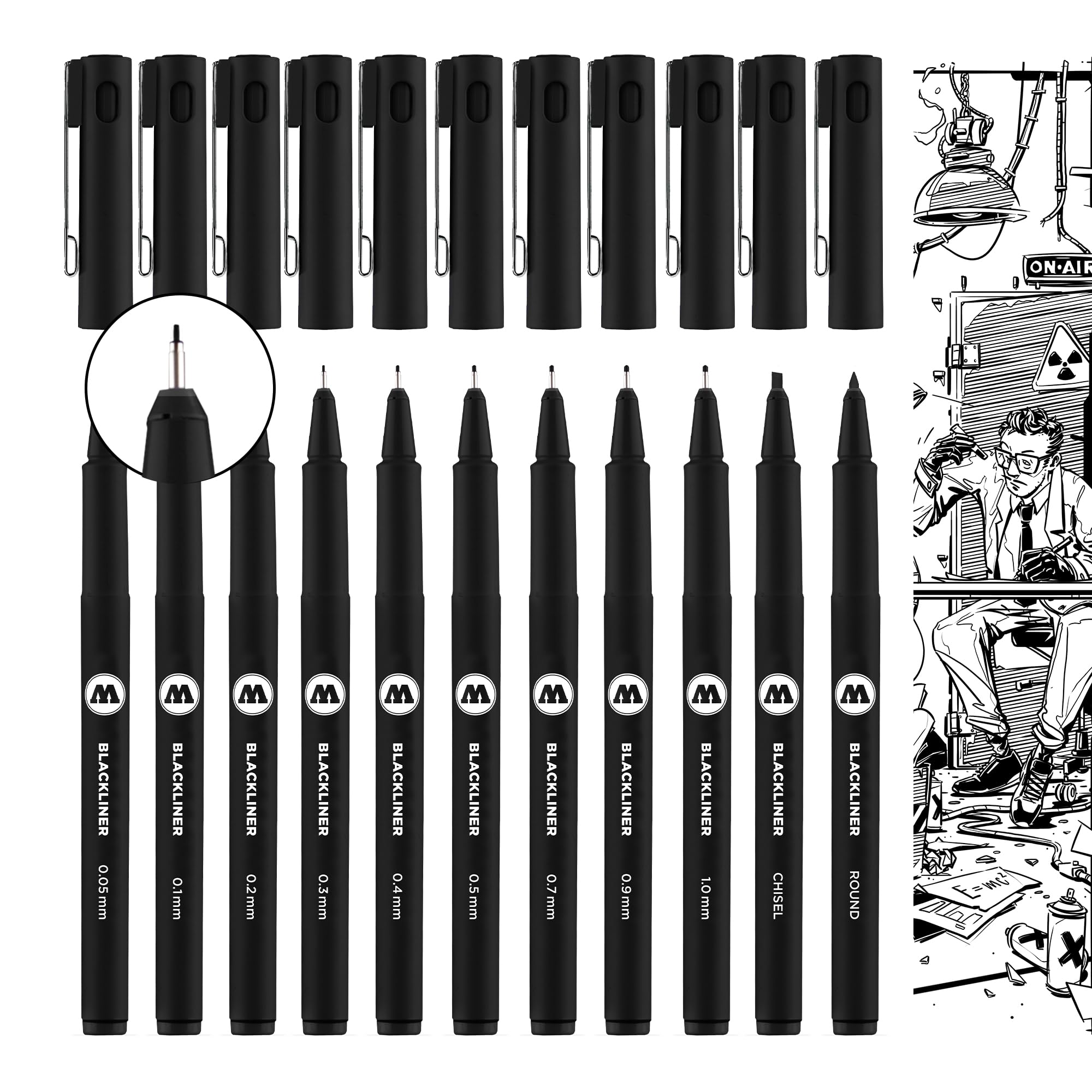 molotow-blackliner-complete-set-fineliner-11-st-schwarz image 3