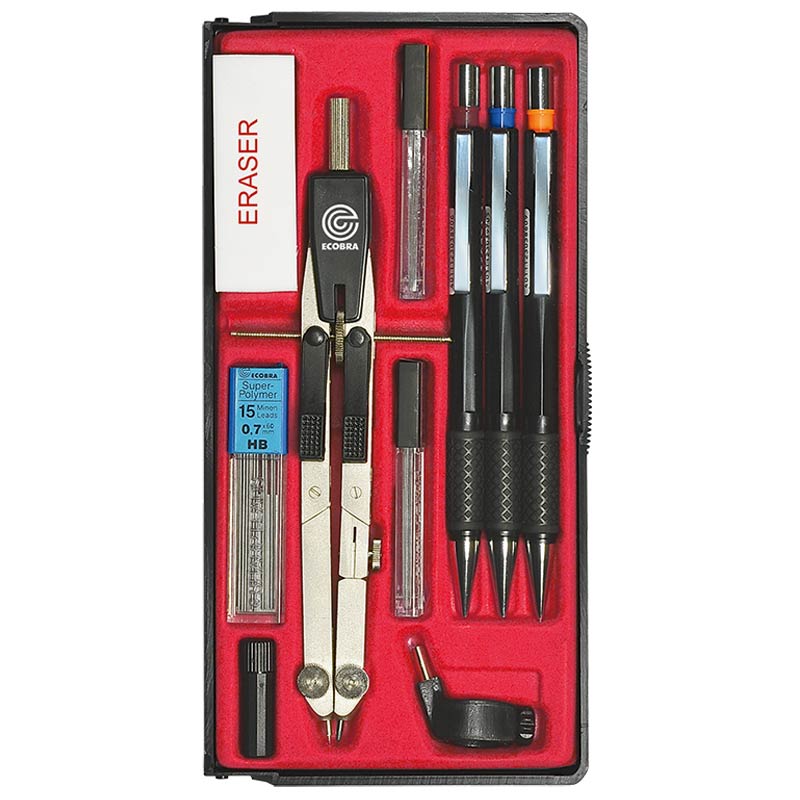ecobra-speedmaster-schnellverstell-zirkel-set-10-tlg-messing image 1