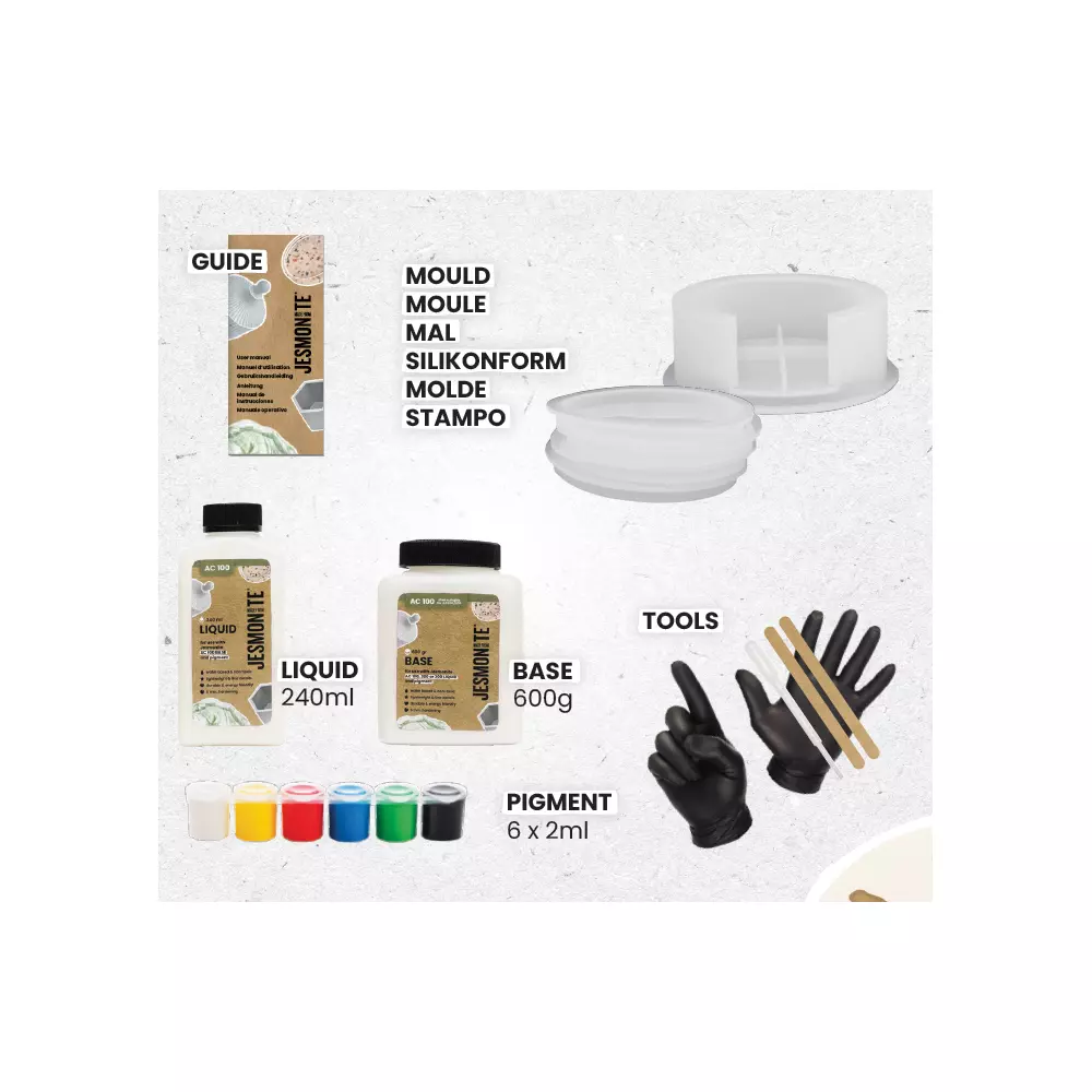 jesmonite-ac100-mini-kit-halter-4-runde-untersetzer-set image 3