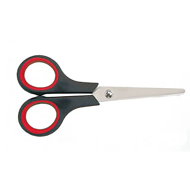 ecobra-02-bastel-schere-rund-13-5-cm-schwarz-rot-edelstahl image 1