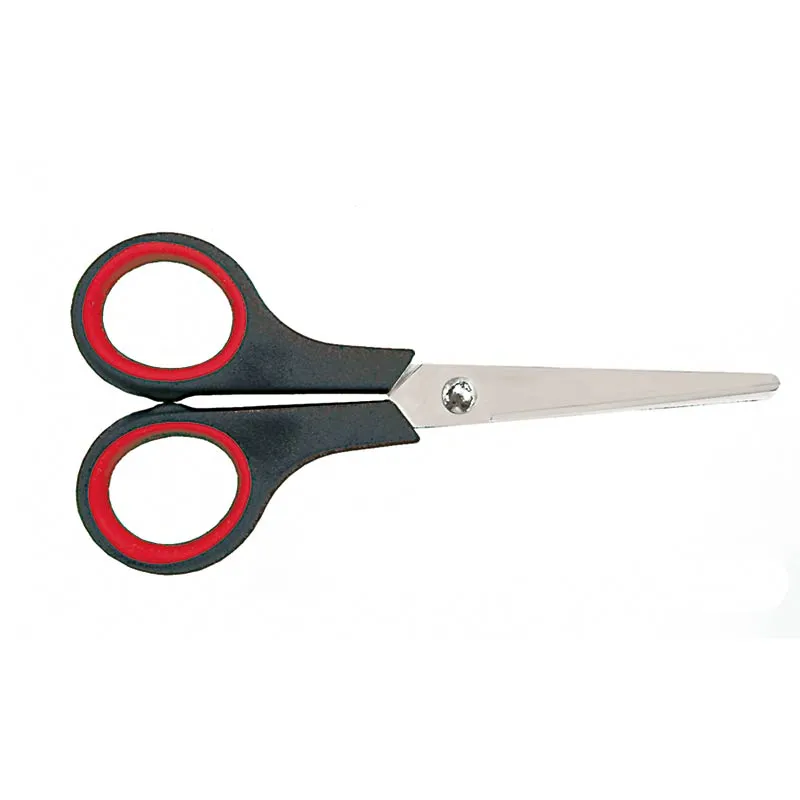 ecobra-02-bastel-schere-rund-13-5-cm-schwarz-rot-edelstahl image 1