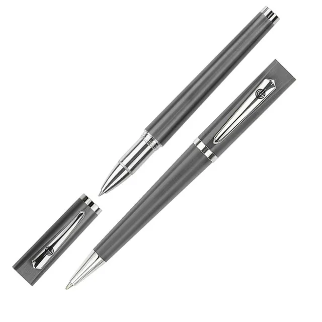 ecobra-cityline-vicenza-kugelschreiber-grau-metall-drehmechanik image 1