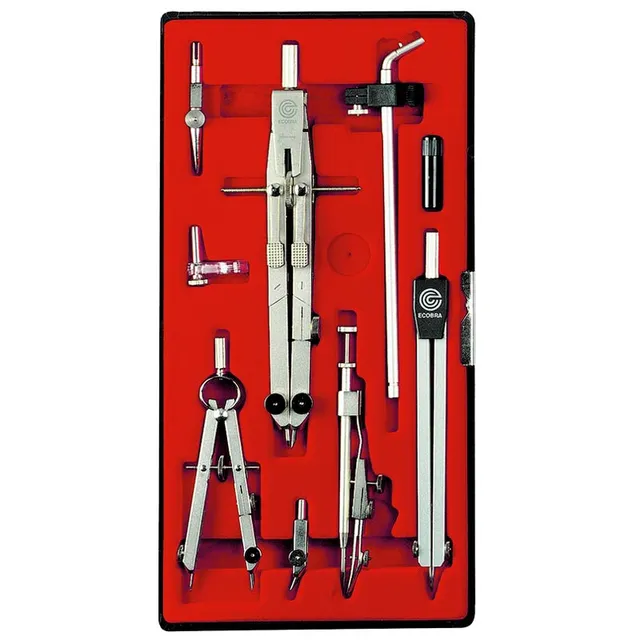 ecobra-01-zirkel-zirkelbesteck-serie-profi-speedmaster-in-kassette-messing image 1