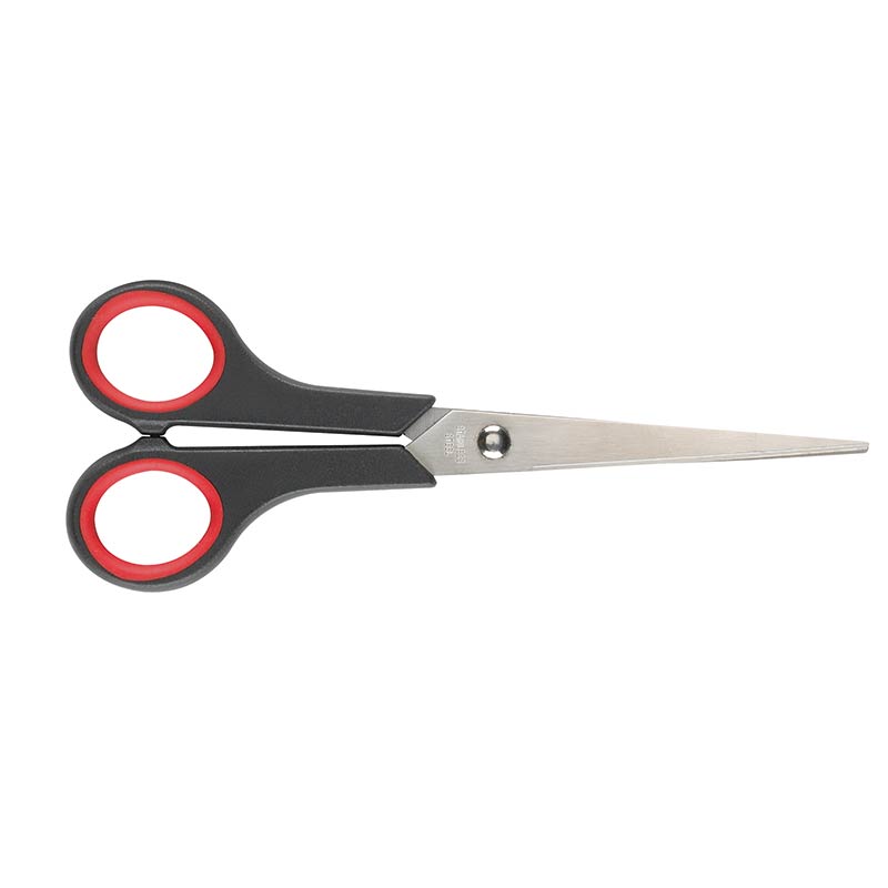 ecobra-universal-schere-spitz-17-5-cm-schwarz-rot image 1