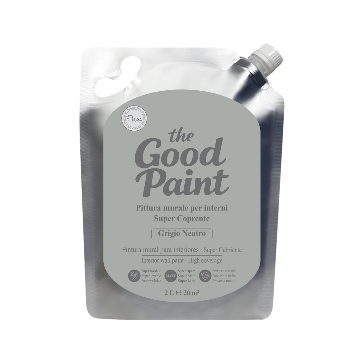 fleur-the-good-paint-grigio-neutro-wandfarbe-2-l-matt image 2