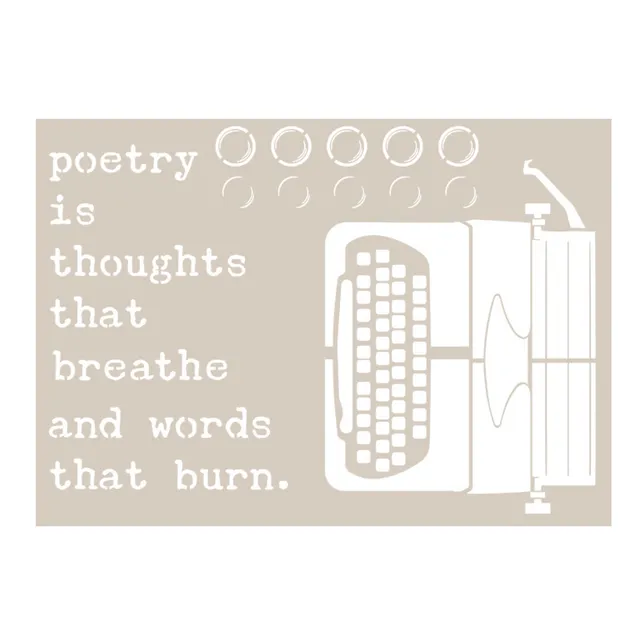 fleur-retro-style-poetry-is-m-beltransfer-a4-vintage image 1