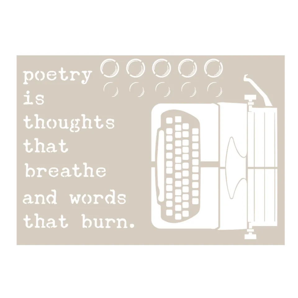 fleur-retro-style-poetry-is-m-beltransfer-a4-vintage image 1