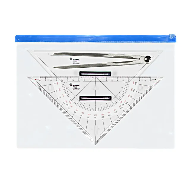 ecobra-ausbildungs-set-marinezirkel-7053-dreiecke-tasche image 1