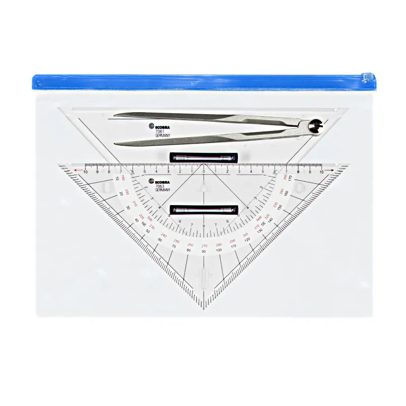 ecobra-ausbildungs-set-marinezirkel-7053-dreiecke-tasche image 1