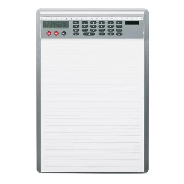 ecobra-schreibplatte-a4-alu-mit-solarrechner image 1