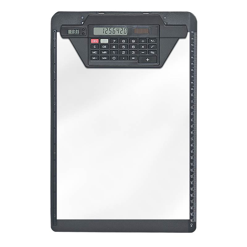 ecobra-792250-schreibplatte-a4-klemmbrett-solar-rechner-schwarz image 1