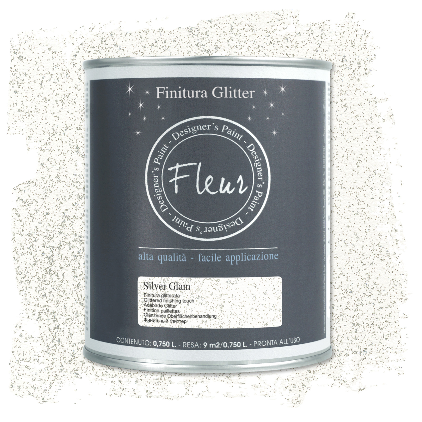fleur-silver-glam-glitzerlack-transparent-silber image 3