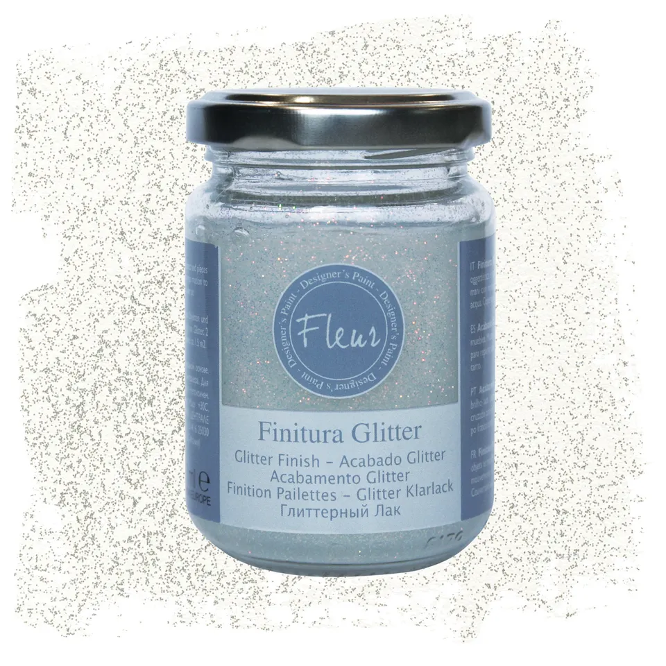 fleur-silver-glam-glitzerlack-transparent-silber image 1