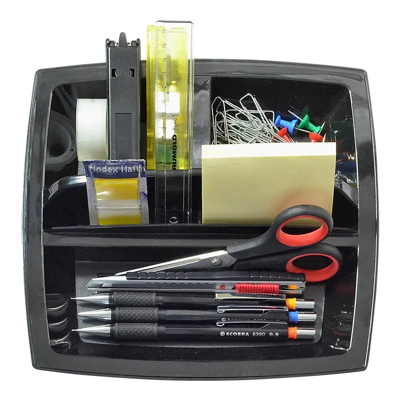ecobra-ares-schreibtisch-butler-360-drehbar-organizer-schwarz image 1
