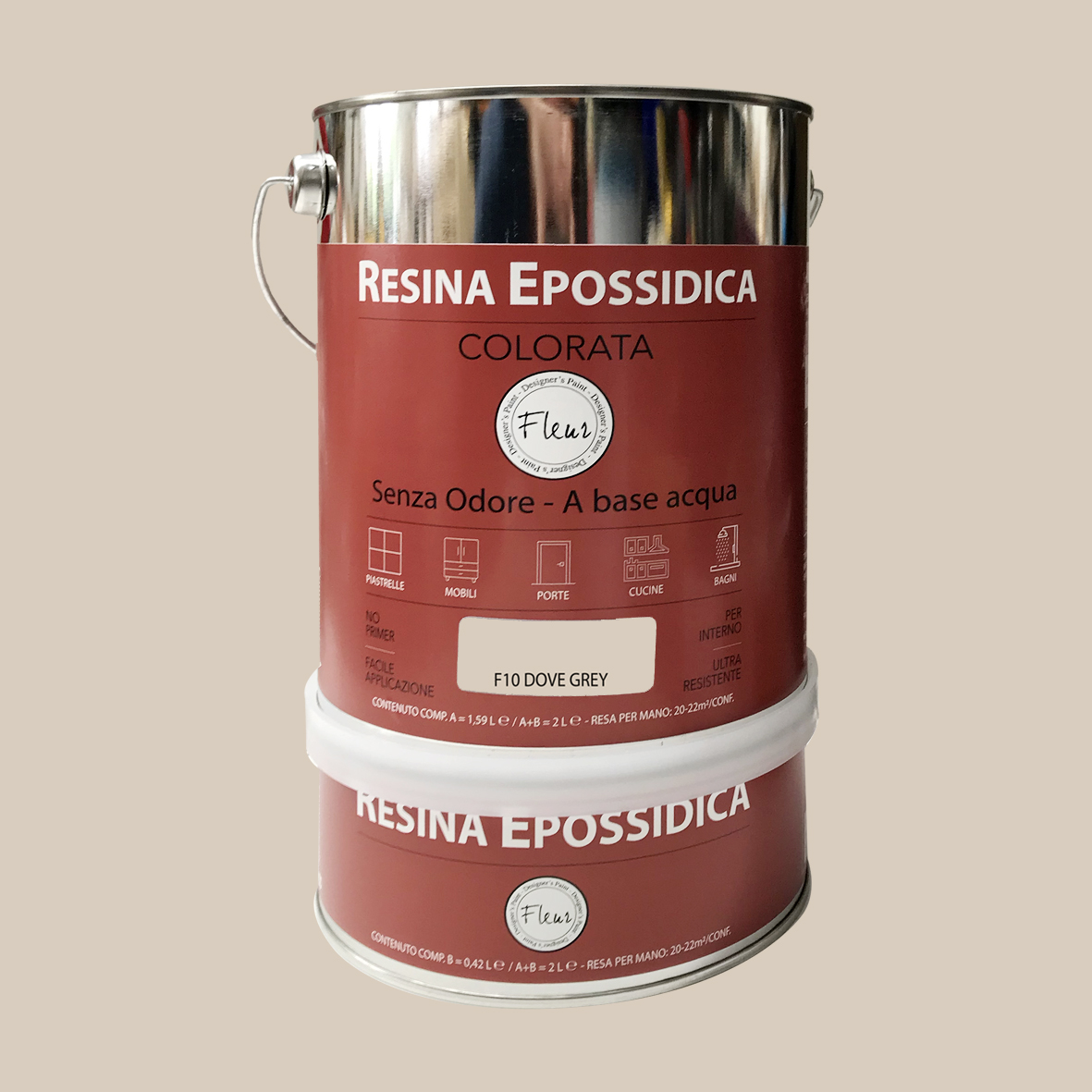 fleur-coloured-epoxy-resin-dove-grey-epoxidharz-grau-12-45 image 2