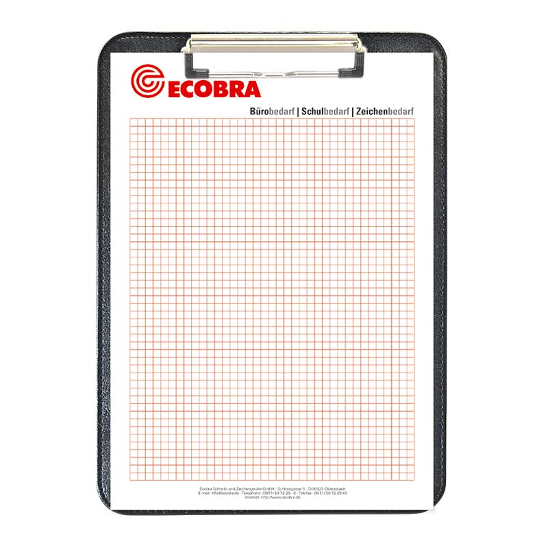 ecobra-schreibplatte-kunstleder-a4-klemmschiene image 1