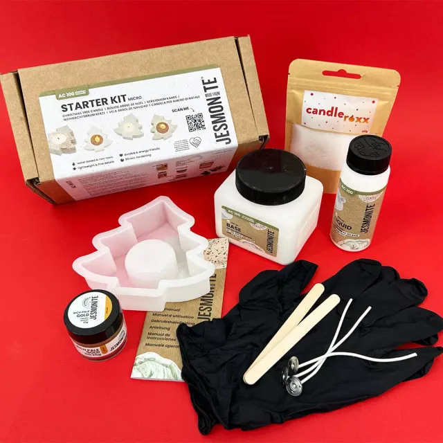 jesmonite-kits-ac100-micro-kit-gie-set-tannenbaum-kerze-weihnachten image 1