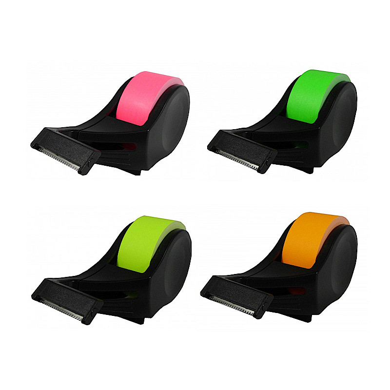 ecobra-creatape-neon-haftnotizrolle-19mmx12m-abroller image 1