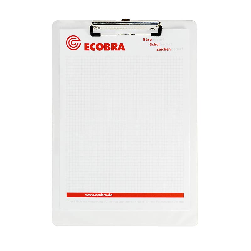 ecobra-b-ro-schreibplatte-a4-polypropylen-wei-klemmschiene image 2