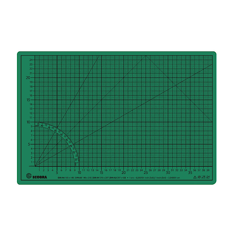 ecobra-twin-schneidematte-30x22-cm-gr-n-schwarz-selbstheilend image 3