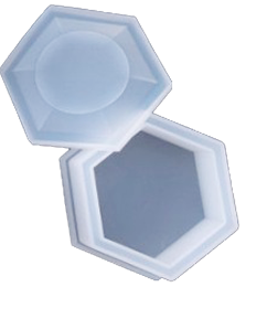 fleur-super-clear-resin-silikonform-sechseck-schmuckdose image 1