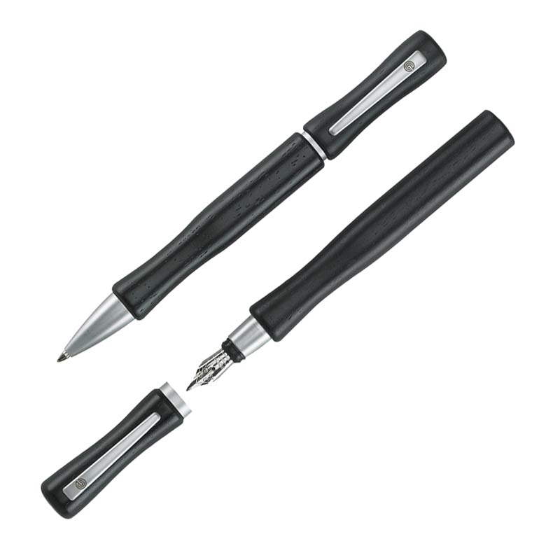 ecobra-woodline-victoria-kugelschreiber-schwarz-bambus-etui image 1