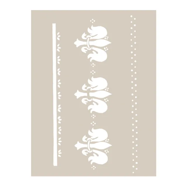 fleur-hand-painted-middle-age-lily-m-beltransfer-a4-blumen image 1