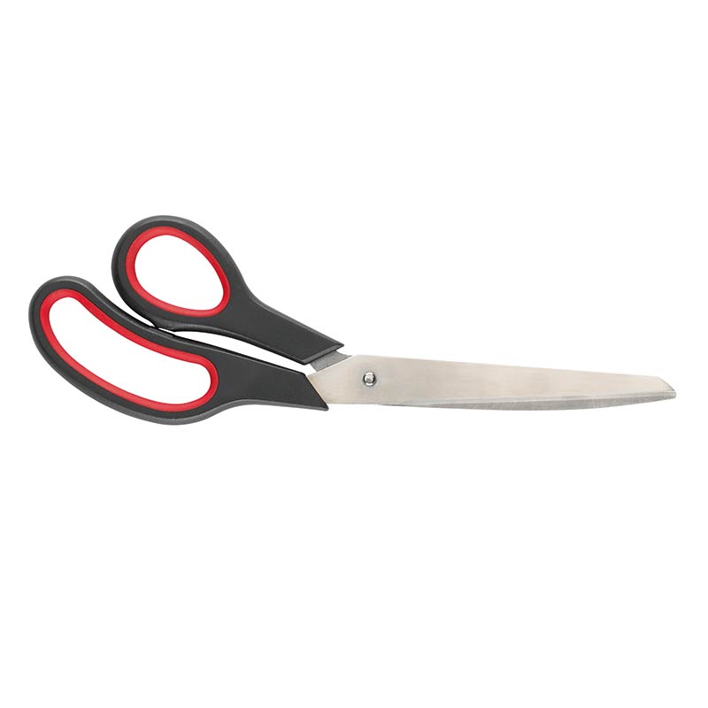 ecobra-universal-schere-770170-25-5cm-spitz-schwarz-rot image 1