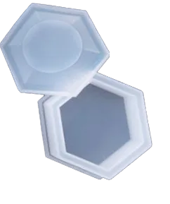 fleur-super-clear-resin-silikonform-sechseck-schmuckdose image 1