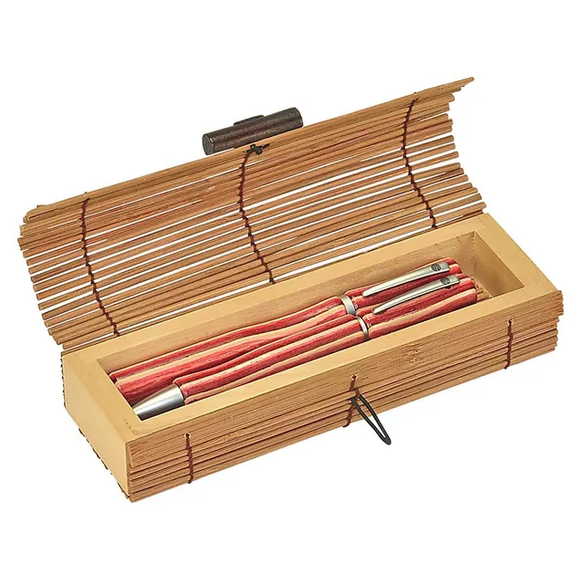 ecobra-bambus-etui-viereckig-stifteetui-f-r-1-2-stifte-holz image 1
